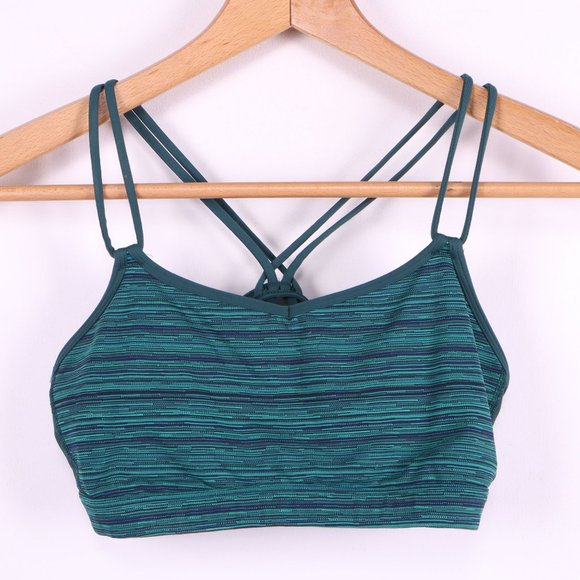 LULULEMON V-Neck Green Sport Bra - Picture 2 of 4